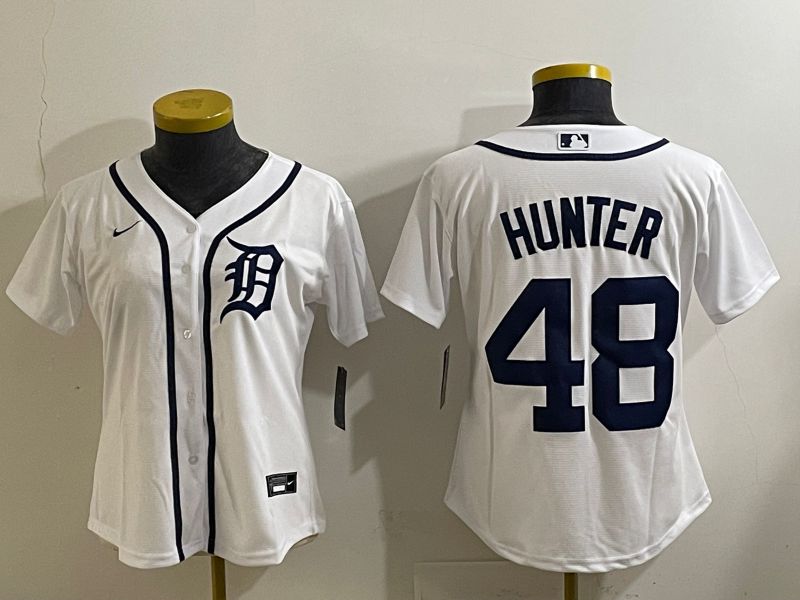 Women 2025 Detroit Tigers #48 Hunter White Game Nike MLB Jersey style 7